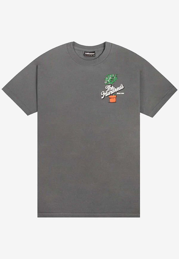 The Hundreds Rooted Slant Printed T-shirt Gray T24P101022- R00004GREY