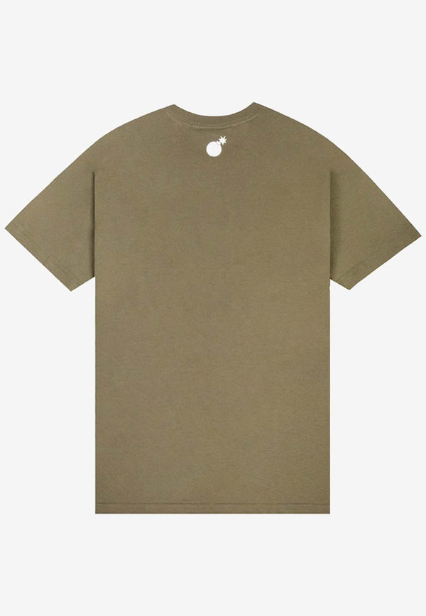 The Hundreds One Eye Open Printed T-shirt Green T24P201020- R00004OLIVE