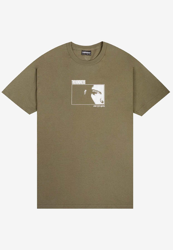 The Hundreds One Eye Open Printed T-shirt Green T24P201020- R00004OLIVE