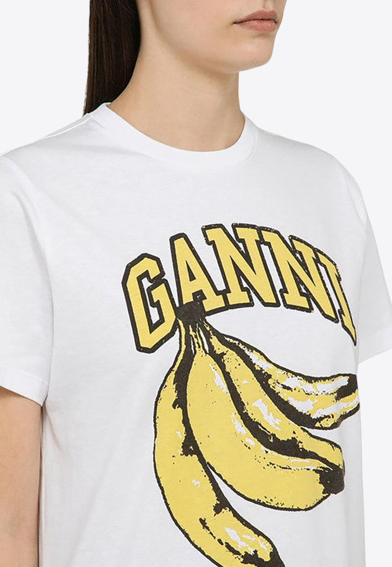 GANNI Graphic-Print Crewneck T-shirt  T38613575/O_GAN-151