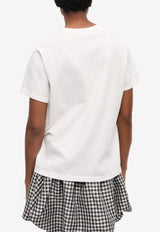 GANNI Animal Print T-shirt White T4237_WHITE