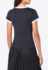 GANNI Teddy Print Crewneck T-shirt Gray T43353575/R_GAN-252