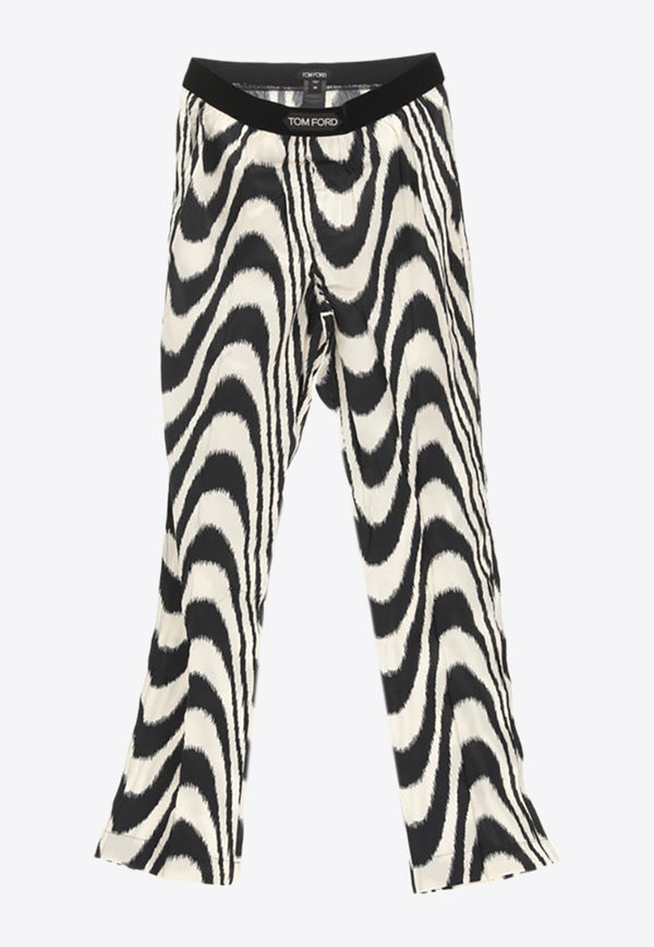 Tom Ford Wave Print Silk Pants Monochrome T4H201820_000_008