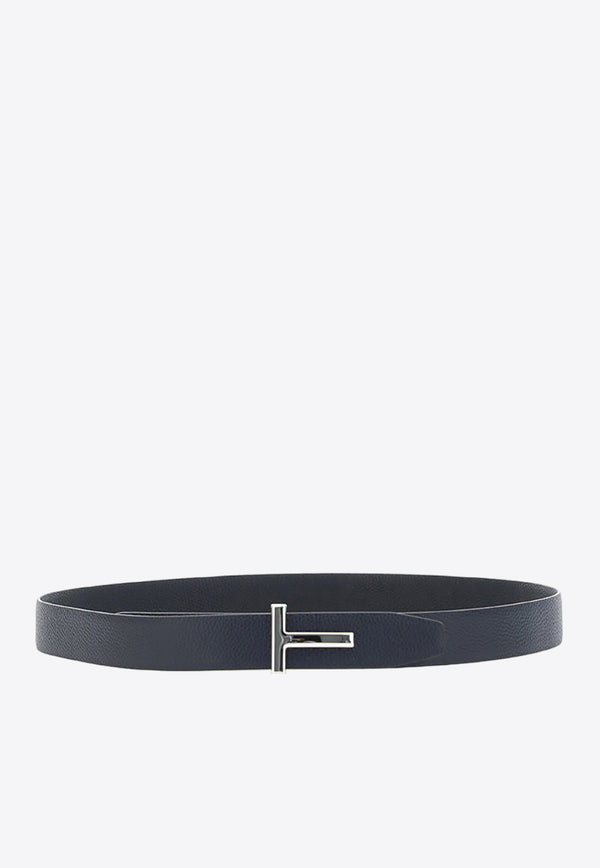 Tom Ford T Icon Reversible Leather Belt Navy TB178_LCL236S_3LN01