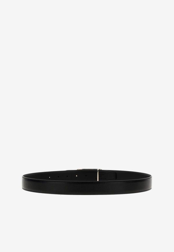Tom Ford Logo Leather Belt TB297-LCL311Y 1N001 Black