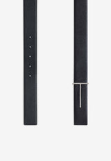 Leather Belt with T-Buckle