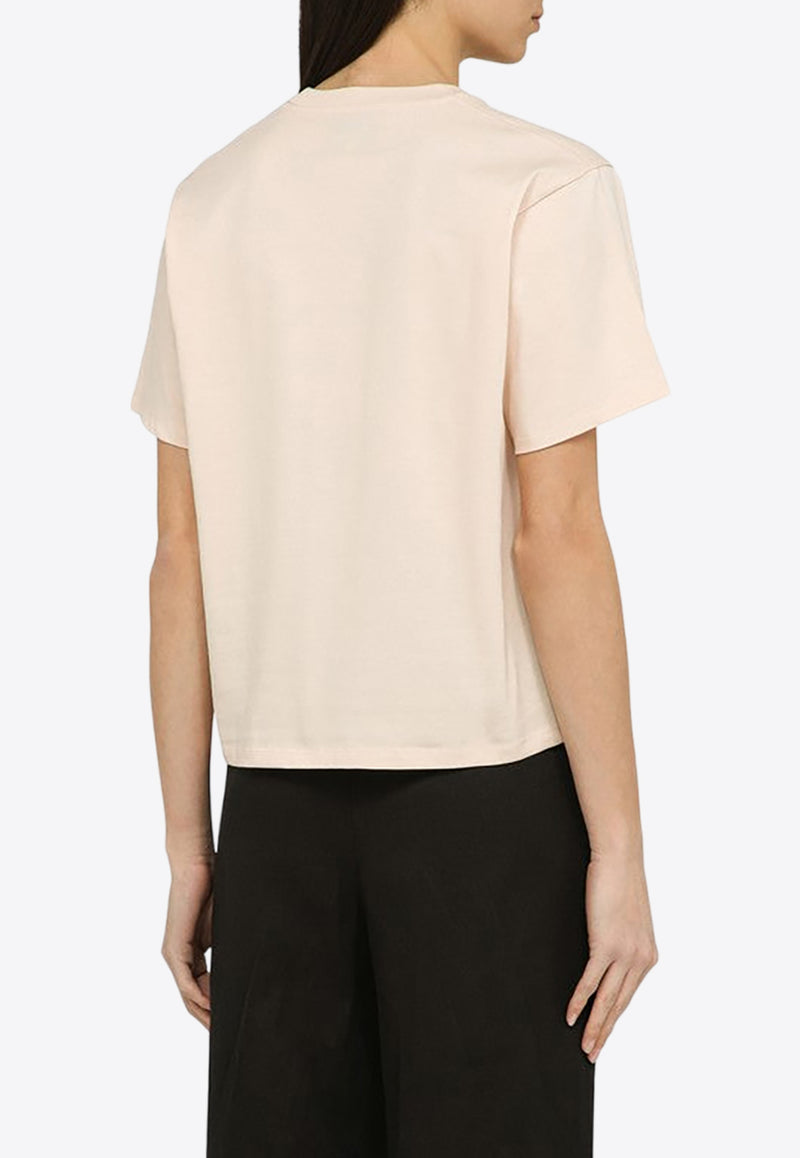 Loulou Studio Short-Sleeved Crewneck T-shirt in Silk Blend TELANTOCO/O_LOULO-CR