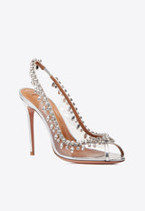 Aquazzura Temptation 105 Crystal-Embellished Sandals TEMHIGSC-SPP-CCC