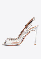 Aquazzura Temptation 105 Crystal-Embellished Sandals TEMHIGSC-SPP-CCC