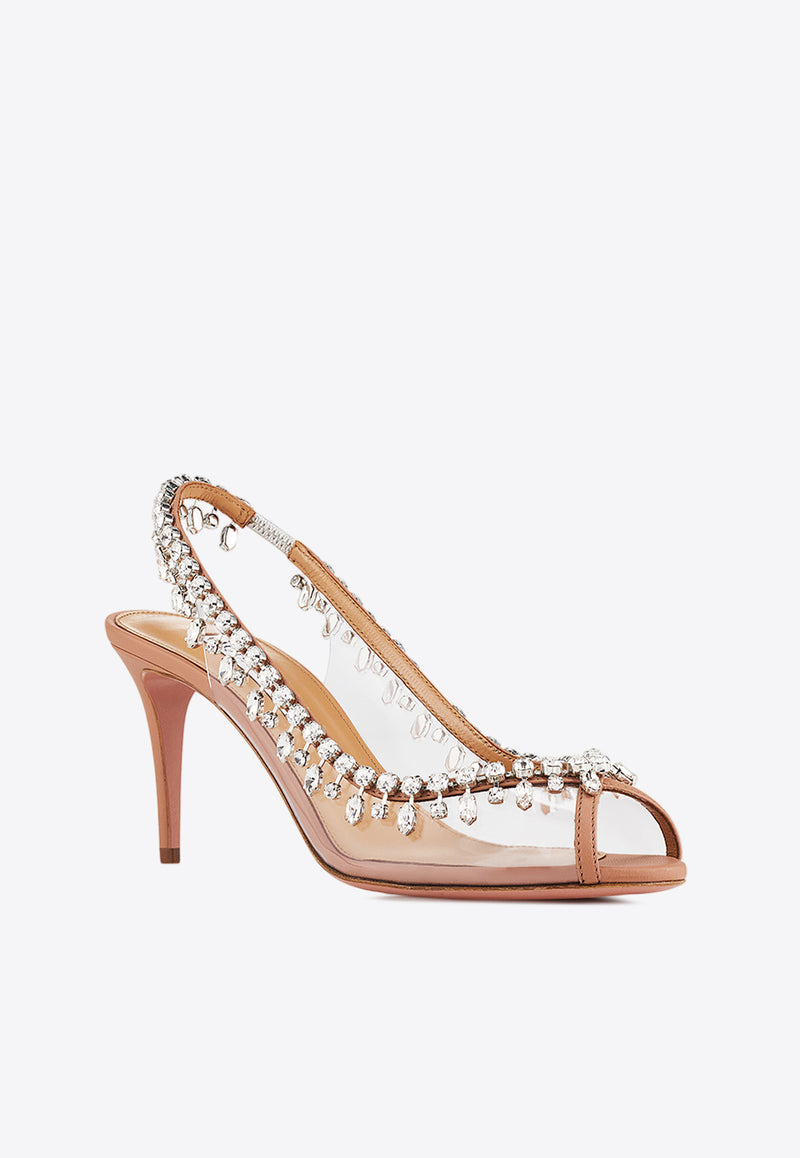 Aquazzura Temptation 75 Leather Pumps TEMMIDS1-NPV-PWP