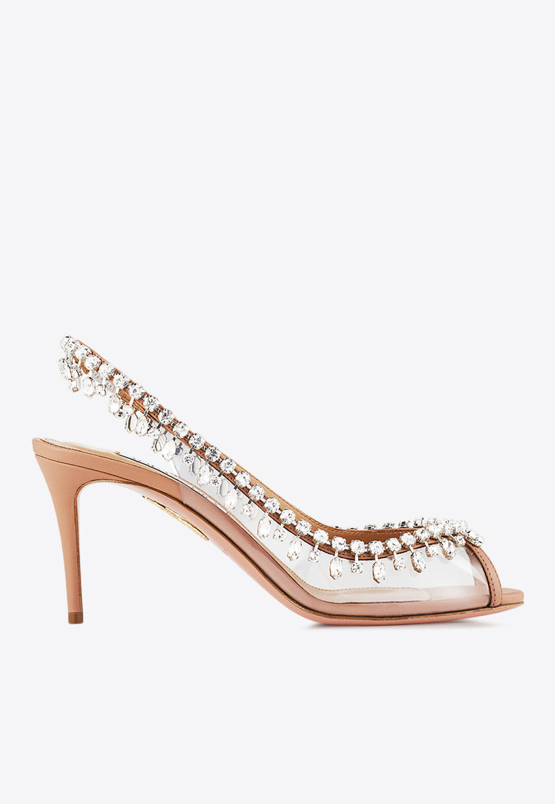 Aquazzura Temptation 75 Leather Pumps TEMMIDS1-NPV-PWP