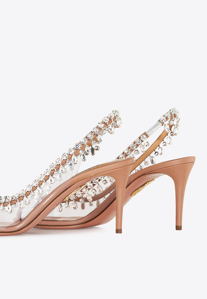 Aquazzura Temptation 75 Leather Pumps TEMMIDS1-NPV-PWP