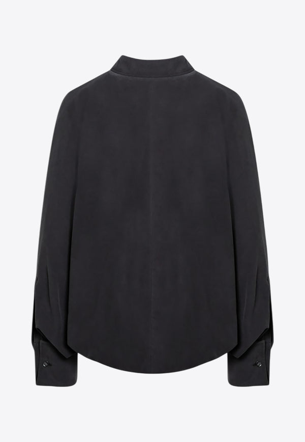 Max Mara Tempo Silk Buttoned Shirt Gray TEMPOCO/P_MAXM-015