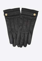 Tom Ford Logo Leather Gloves TG773-LSP028G 1N001 Black