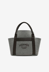 The Grooming Bag in Acier Felt with Palladium Hardware