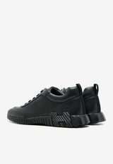 Bouncing Low-Top Sneakers in Black Perforated and Solid Calfskin