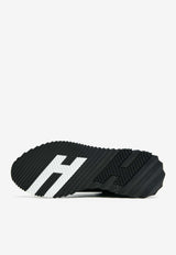 Bouncing Low-Top Sneakers in Black Perforated and Solid Calfskin