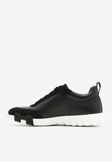 Bouncing Low-Top Sneakers in Black Calfskin and Suede