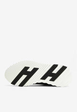 Bouncing Low-Top Sneakers in Black Calfskin and Suede