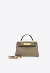 Mini Kelly 20 in Etoupe Epsom Leather with Gold Hardware