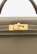 Mini Kelly 20 in Etoupe Epsom Leather with Gold Hardware