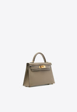 Mini Kelly 20 in Etoupe Epsom Leather with Gold Hardware