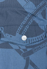 "Eperon d'Or" Print Swim Trunks