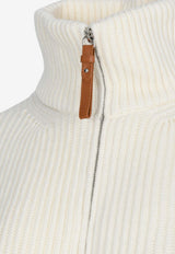 "H" Wool Knit Cardigan