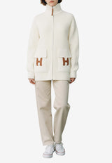 "H" Wool Knit Cardigan