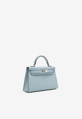 Mini Kelly Sellier 20 in Bleu Glacier Epsom with Palladium Hardware
