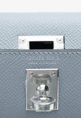 Mini Kelly Sellier 20 in Bleu Glacier Epsom with Palladium Hardware