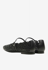 Meli Ballet Flats Black Calfskin