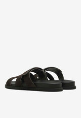 Chypre Sandals in Marron Ebene Suede