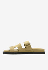 Chypre Sandals in Beige Albatre Suede