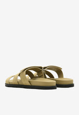 Chypre Sandals in Beige Albatre Suede