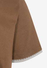 "Piqures Sellier" Sleeves Detail T-Shirt