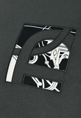 "Ex-Libris" Print Pullover Sweatshirt