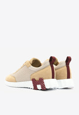 Hermès Bouncing Low-Top Sneakers in Beige Argile Mesh and Suede