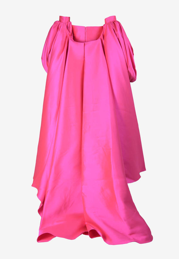 Solace London Lea Puff-Sleeved Gown OS38004FUCHSIA