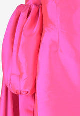 Solace London Lea Puff-Sleeved Gown OS38004FUCHSIA