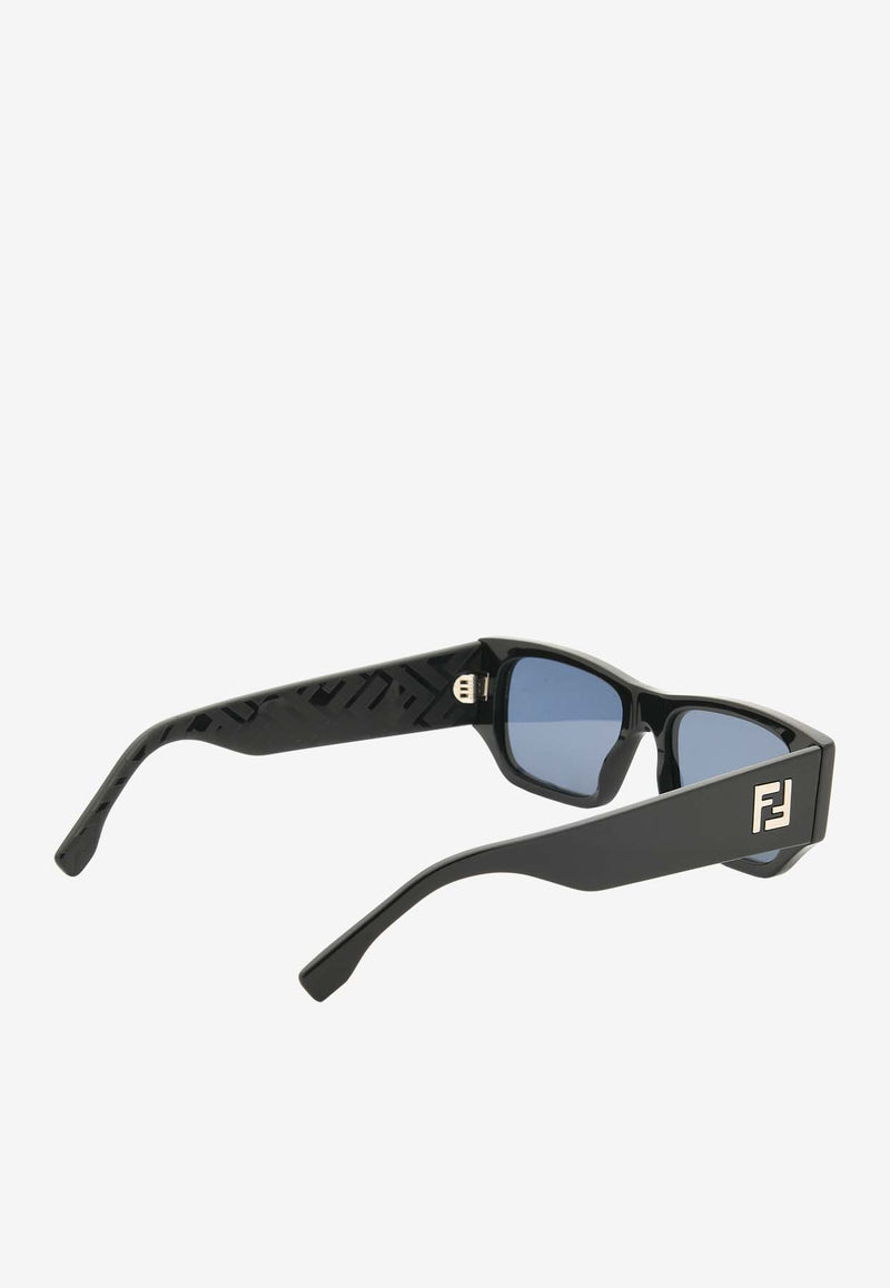 Fendi FF Squared Rectangular Sunglasses Blue FE40144IGREY