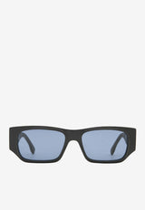 Fendi FF Squared Rectangular Sunglasses Blue FE40144IGREY