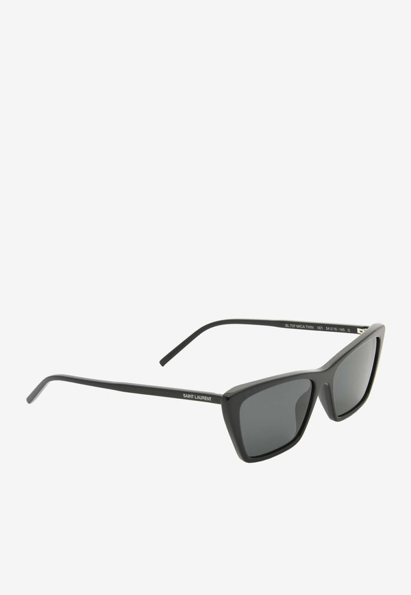 Saint Laurent Mica Cat-Eye Thin Sunglasses Black SL737 MICA THINBLACK