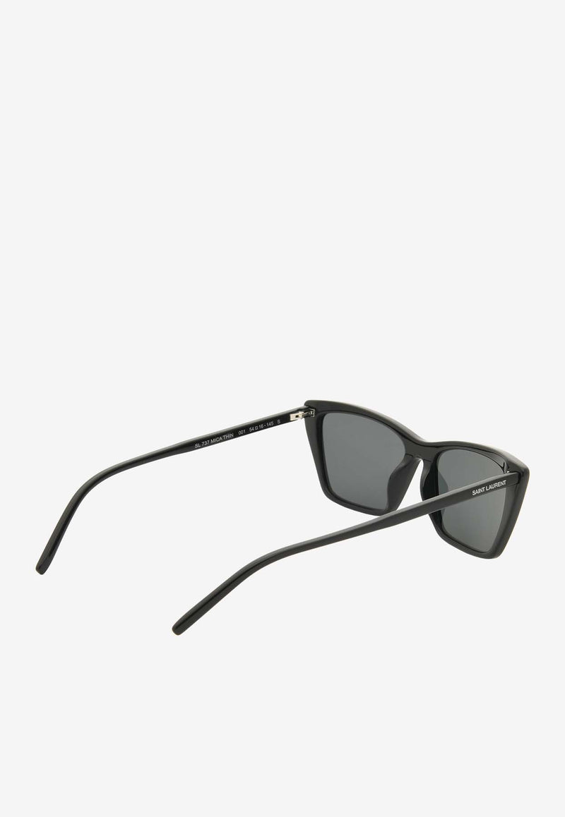 Saint Laurent Mica Cat-Eye Thin Sunglasses Black SL737 MICA THINBLACK