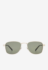 Saint Laurent Logo Aviator Sunglasses Gray SL741SILVER