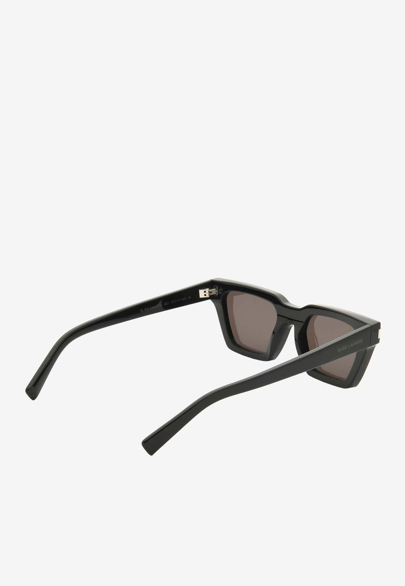 Saint Laurent Calista Square Sunglasses Gray SL633CALISTABLACK