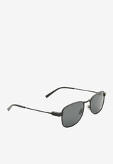 Saint Laurent Logo Aviator Sunglasses Gray SL741BLACK