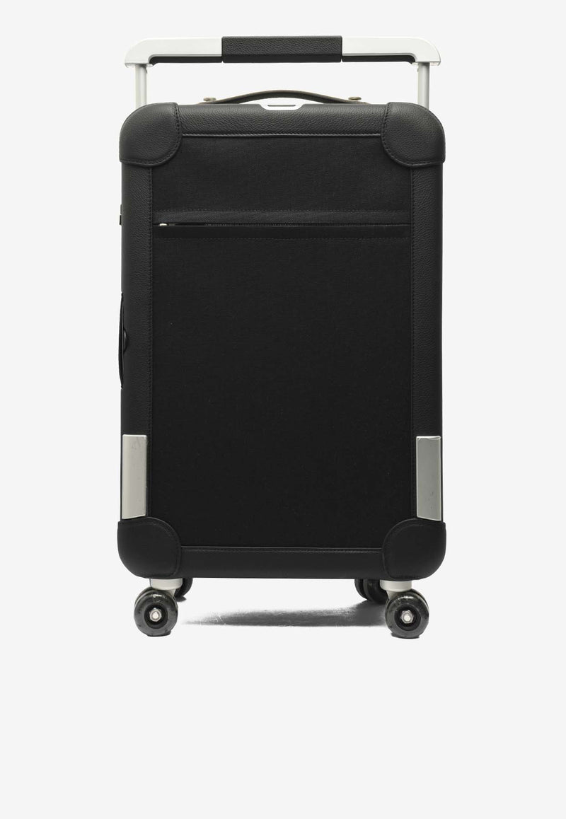 Hermès Rolling Mobility Suitcase in Noir Regate and Canvas