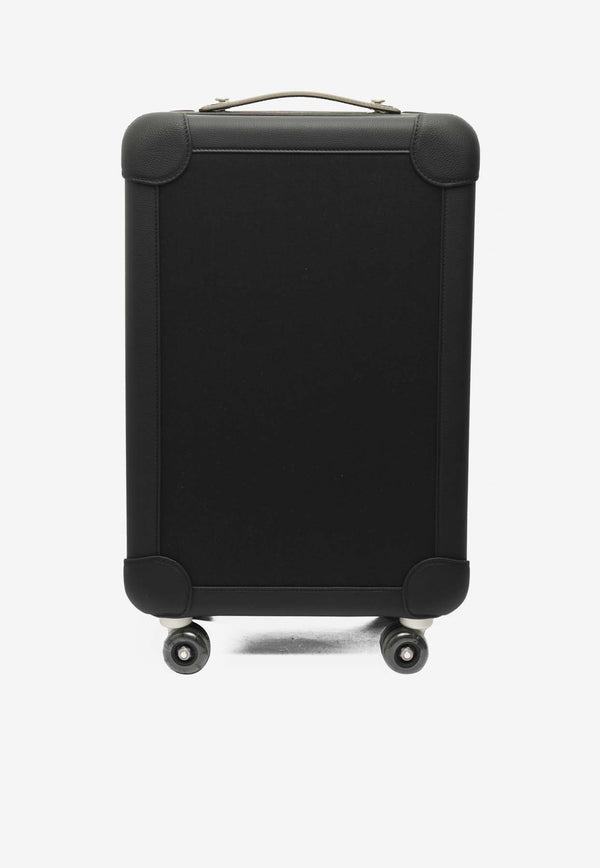 Hermès Rolling Mobility Suitcase in Noir Regate and Canvas