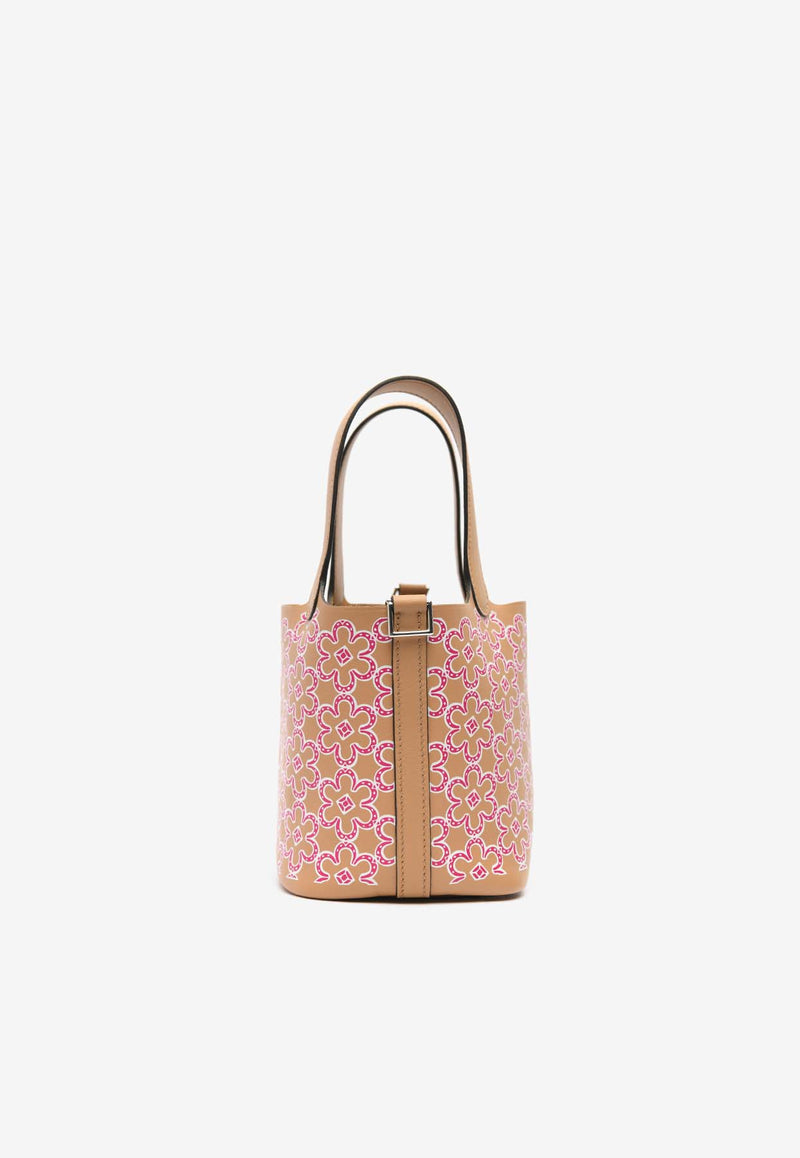 Hermès Micro Lucky Daisy Picotin in Chai Swift Leather with Palladium Hardware